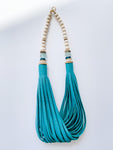 Sea to Sand Daly Necklace - Turquoise Leather (short)