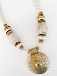 Sea to Sand Brass Pendant Necklace in Neutrals