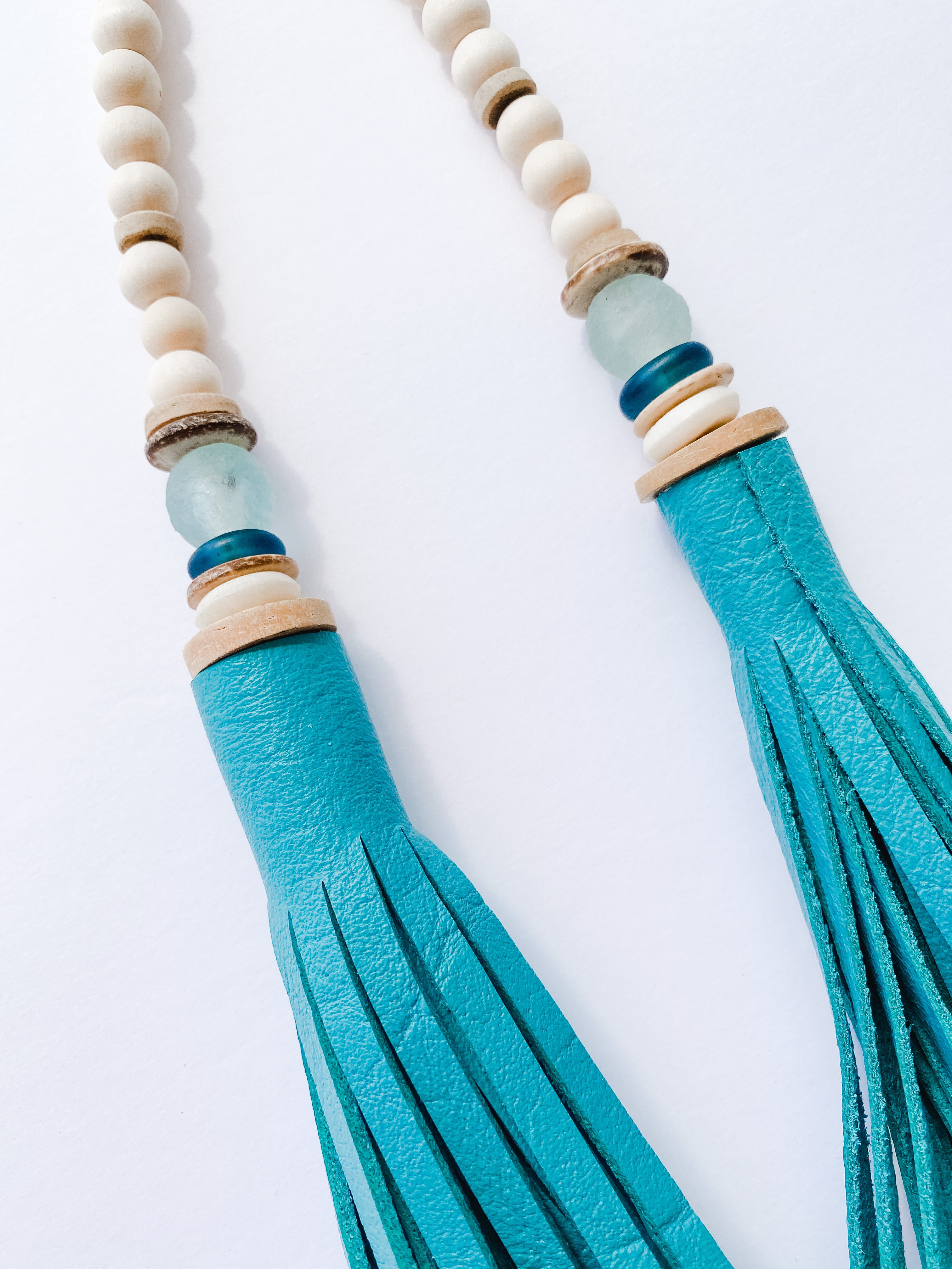 Sea to Sand Daly Necklace - Turquoise Leather (short)