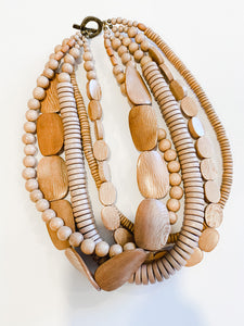 Sea to Sand Multi Strand Necklace - Everyday Blush Natural