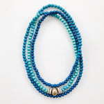 Color Me Simply Stated Ombré Wrap Necklace in Shades of Teal